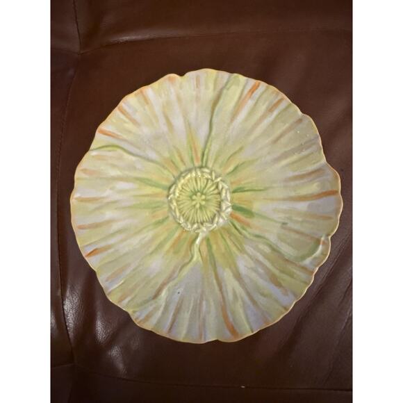Anthropologie Lilypad Side Plate Yellow Flower - Picture 1 of 2